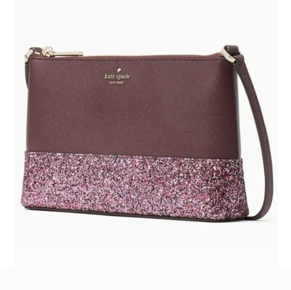 Kate Spade NWT Cherrywood & Glitter Crossbody Bag
